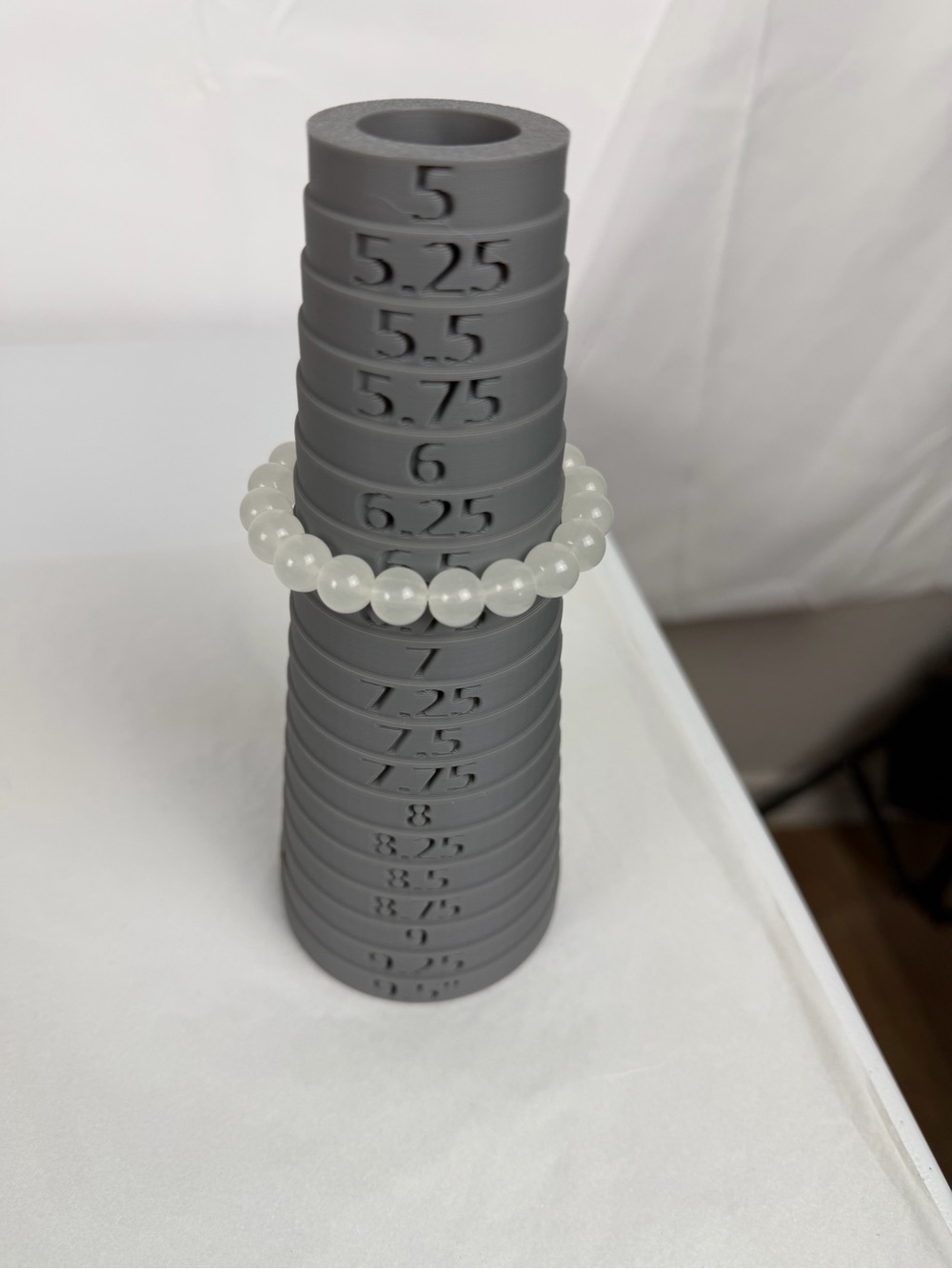 White Beaded Stretch Bracelet for Kids